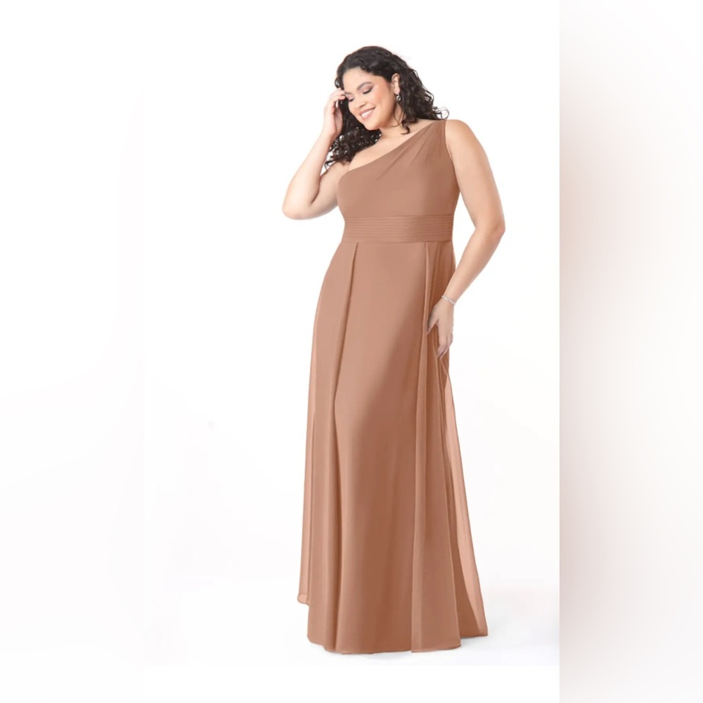 Azazie Cream One Shoulder Sleeveless Gown for High Class Society Gala Events - Picture 9 of 16